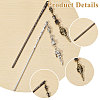 2Pcs 2 Colors Alloy & Glass Hair Sticks OHAR-CA00001-4