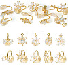10Pcs 5 Styles Brass Micro Pave Cubic Zirconia Ear Cuff Findings KK-TA0003-23-1