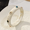 Resin Bangles for Women BJEW-P357-04G-1
