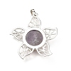 Natural Amethyst Pendants G-B033-02P-24-3