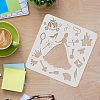 Plastic Reusable Drawing Painting Stencils Templates DIY-WH0172-356-3