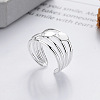 Heart Brass Cuff Rings for Women FS-WG6A9FB-01-3