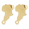 Africa Map Ion Plating(IP) 304 Stainless Steel Stud Earring Findings STAS-I206-105G-1