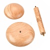 Wooden Dome Shaped Stem Hat Rack AJEW-I051-01A-01-2