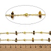 Handmade Faceted Natural Tiger Eye Beaded Chains CHC-L050-02G-11-2