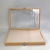 Rectangle Bamboo Badge Presentation Boxes CON-WH0095-20B-2