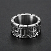 Cross Stainless Steel Wide Band Rings for Unisex PW-WG1DCF9-01-3