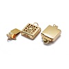 Yellow Gold Filled Filigree Box Clasps KK-L183-008G-2