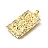 Brass Micro Pave Cubic Zirconia Pendants KK-Q066-17A-G-2