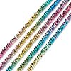 Rainbow Color Electroplate Non-magnetic Synthetic Hematite Beads Strands G-L489-F02-1