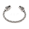 Viking 304 Stainless Steel Open Cuff Bangles for Men BJEW-U001-07C-G-3