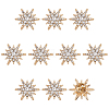 10Pcs Alloy Rhinestone Lapel Pin Backs for Backpack Clothes JEWB-HY0001-63LG-1