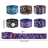 SUPERFINDINGS 12 Yards 6 Patterns Ethnic Style Double-Sided Polyester Ribbon OCOR-FH0001-16-2