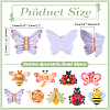 36Pcs 9 Styles Insects Theme Opaque Resin Cabochons RESI-ME0001-50-2