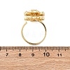 Brass Micro Pave Cubic Zirconia Cuff Finger Rings RJEW-Q010-01G-3