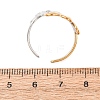 304 Stainless Steel Cuff Open Rings for Women SA-CBABC9E-05F-GP-3