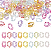  225 Pcs 9 Colors Transparent Acrylic Linking Rings MACR-TA0001-30-10