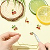 5Pcs 5 Styles Brass Micro Pave Cubic Zirconia Charms KK-CJ0004-12-5