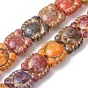 Painted Glass Beads Strands GLAA-B037-05-1