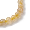 6mm Natural Rutilated Quartz Round Beaded Stretch Bracelets BJEW-JB10853-01-4