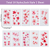 Flower Pattern Removable Temporary Water Proof Tattoos Paper Stickers AJEW-WH0413-03B-2