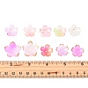 200Pcs 10 Styles Mixed Styles Acrylic Bead Caps OACR-FS0002-51B-5