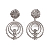 304 Stainless Steel Stud Dangle Earrings Findings EJEW-G346-06P-1