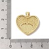 Rack Plating Brass Cubic Zirconia Pendants KK-K385-63G-4