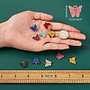 44Pcs 11 Colors Vintage Alloy Acrylic Charms PALLOY-TA0002-38-6