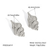 304 Stainless Steel Stripe Conch Stud Earrings GH9944-2-1