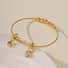 Fashionable Brass Adjustable Bangle for Women UC8767-3