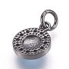 Brass Micro Pave Cubic Zirconia Charms ZIRC-E124-63-3