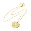 Brass Micro Pave Clear Cubic Zirconia Heart Pendant Necklaces for Women NJEW-S438-07B-G-4