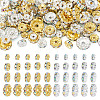 120Pcs Brass Rhinestone Spacer Beads RB-TA0001-36B-1