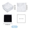   48Pcs Square Marble Print Cardboard Paper Jewelry Gift Box CON-PH0002-95-2