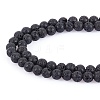 Natural Lava Rock Gemstone Round Bead Strands X-G-R285-4mm-06-4