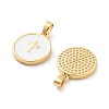 Rack Plating Brass Enamel Pendants KK-C063-14G-2