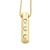 Brass & Plastic Pearl Letter Pandent Box Chain Necklaces for Women NJEW-U017-01G-09-1