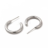 Non-Tarnish 304 Stainless Steel Ring Stud Earrings EJEW-C004-12B-P-2