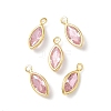 Brass Micro Pave Cubic Zirconia Horse Eye Charms KK-Z136-32G-02-1