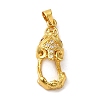 Brass Cubic Zirconia Pendants KK-K275-17G-1