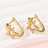 Brass Micro Pave Clear Cubic Zirconia Clip-on Earrings EJEW-F895-22A-G-2