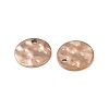 304 Stainless Steel Textured Disc Charms STAS-Q336-11C-RG-2