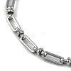 304 Stainless Steel Oval Link Bracelets for Men Women BJEW-G725-07P-2