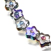 Electroplated Transparent Glass Beads Strands GL-CBA98F0-09C-2