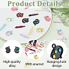 32Pcs 16 Styles Alloy Enamel Pendants FIND-SC0022-91-6