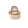 Dollhouse Mini Woven Basket for Kids Supply PW-WG80E1D-06-1