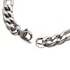 Tarnish Resistant Boy's 304 Stainless Steel Mother-Son Figaro Chain Bracelets BJEW-E233-04P-2