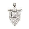 Brass Pendants with Cubic Zirconia KK-D536-16P-1