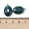 Natural Apatite & Cubic Zirconia Pendants G-Z076-01G-09-3